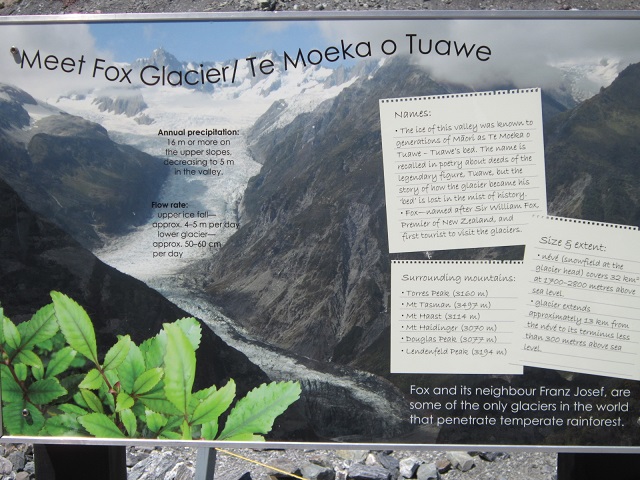 Uitnodigingen bij de Fox Glacier